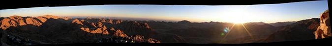 View from Mount Sinai: "The LORD came from Sinai and dawned over them from Seir; he shone forth from Mount Paran. (Deut. 33:2)