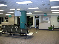 Entrance to gates at Asheville Regional Airport