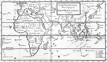 Capt Dampier's new voyage to New Holland in 1699