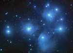 The Pleiades.  The diffuse nebulae near the stars are examples of reflection nebula.
