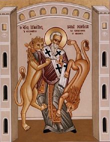 Icon of the martyrdom of Saint Ignatius of Antioch.