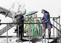 Lavoisier while conducting combustion experiment