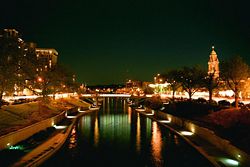 Brush Creek on the Country Club Plaza at Night