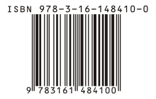 An ISBN-13, 978-3-16-148410-0, represented as an EAN-13 barcode