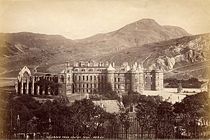 A nineteenth century view of Holyrood Palace from Calton Hill.