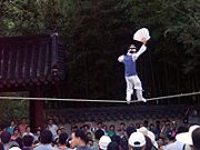 Korean acrobat walking, Jultagi