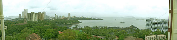 A view of the harbor. The center of the image is north-west.