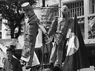 Students demonstration in Saigon, July 1964, observing the tenth anniversary of the July 1954 Geneva Agreements.