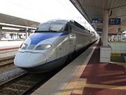 KTX train at Songjeongni station