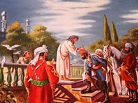 Coronation of Ahmad Shah Durrani in 1747, the founder of the Afghan Empire and first King of Afghanistan.