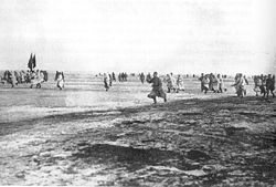 The Red Army attacks Kronstadt during the October Revolution