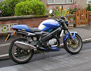 An Italian 125cc Cagiva Planet. A standard motorbike
