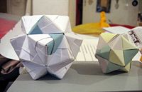 An example of Modular Origami (Geometric shapes formed from Sonobe units)