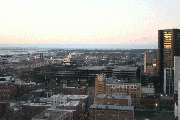 The demolition of the New Haven Coliseum in New Haven, Connecticut.