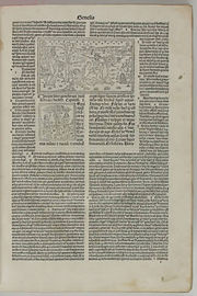 A page from the Christian writer Nicholas de Lyra's Postillae Perpetuae, which cited Rashi extensively.