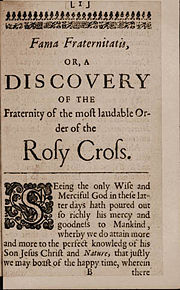 The publication of the Fama Fraternitatis Rosae Crucis (1614)
