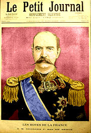 King George I of Hellenes on the front page of the French newspaper Le Petit Journal in 1895