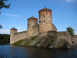 Olavinlinna (the medieval Saint Olaf's Castle) in Savonlinna, the venue for the annual Savonlinna Opera Festival. Built in 1475.