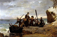 "The Landing of the Pilgrims." (1877) by Henry A. Bacon