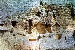 Bulgar art: The Madara Rider (c. 710 C.E.), large rock relief carved on the Madara Plateau east of Shumen, northeast Bulgaria.