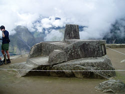 The Intihuatana (literally "tie the sun," more commonly referred to as "the hitching post of the sun") is believed to have been designed as an astronomic clock by the Inca.