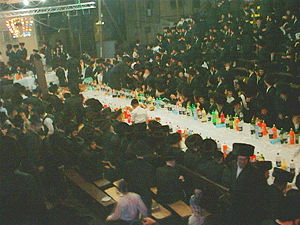 Celebration of Shemini Atzeret in Bnei Brak, Israel in 2006