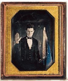 John Brown's OathEngraving from daguerreotype by Augustus Washington, ca. 1846.