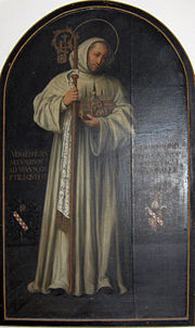 Bernard of Clairvaux, by Georg Andreas Wasshuber (1650-1732), from a statue in Clairvaux believed to be an accurate likeness.