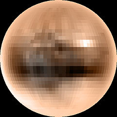 Pluto in true color