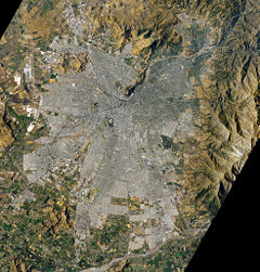 Satellite Image of Santiago.
