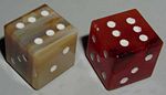 The familiar six-sided dice are cube shaped.
