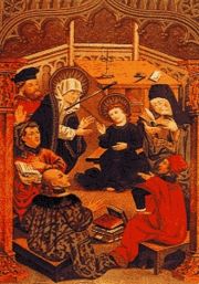 Hussite theologians with King Władysław II Jagiello of Poland