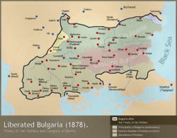 Bulgaria according to the Treaty of San Stefano