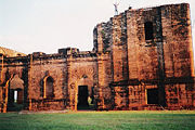 The ruins of the Jesuit missions in Paraguay.