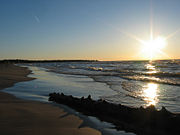 Ipperwash Beach, Lake Huron, Ontario, Canada.
