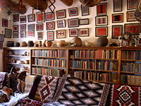 Navajo blankets in the Hubbel Trading Post National Historic Site, Ganado, Arizona