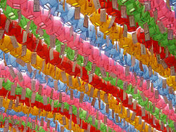 Prayer lanterns on Buddha's Birthday, Jogyesa Temple, Seoul.