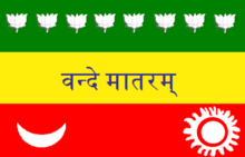 The flag raised by Bhikaiji Cama in 1907