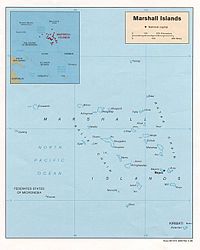 Map of the Marshall Islands.
