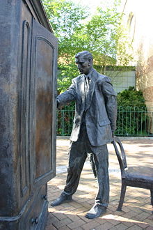 A statue of C. S. Lewis in Belfast, United Kingdom