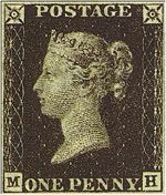 The Penny Black, the world's first postage stamp