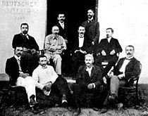 German migration to Nicaragua began in the 1840s. Pictured here are the founding members of the Deutsche Club in Nicaragua