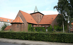 Ansgar Kirke in Copenhagen, where Saint Lucius head is traditionally believed to be housed.