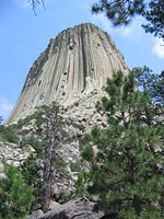 Looking up from the base