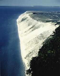 Aerial View of Sleeping Bear Dunes