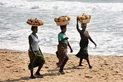 Women with fruit in Bassam, Ivory Coast