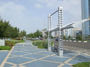 Abu Dhabi bus stop.