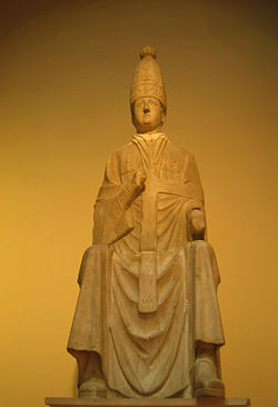 Statue of Pope Boniface VIII at The Museum of the Opera del Duomo in Florence.