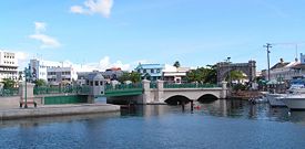 Chamberlain Bridge spanning the Careenage, Bridgetown