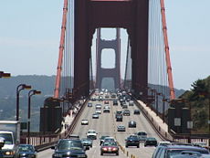 Approximately 100,000 vehicles use the bridge each day.